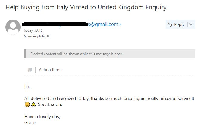 Reshipping From Italy 576 Reshipping From Italy 576